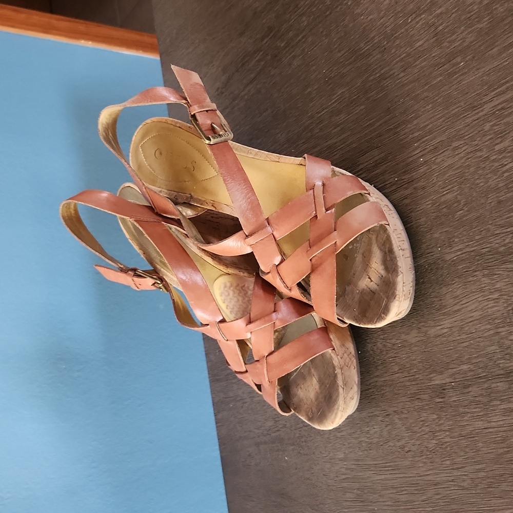 Guess strappy wedge heels